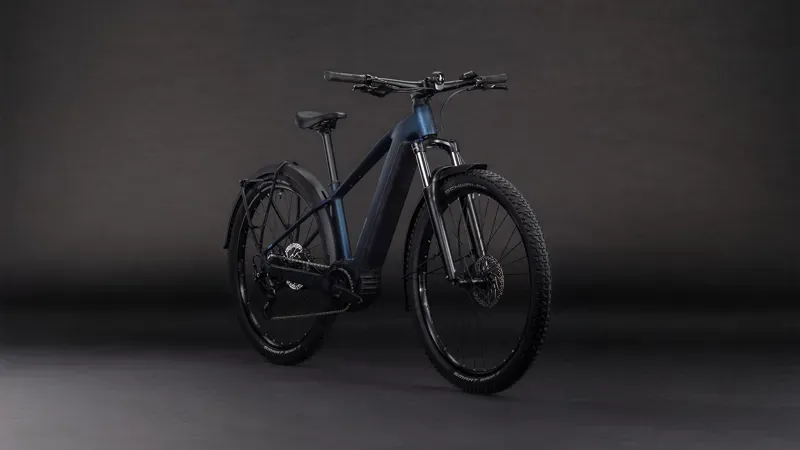 2026 Cube Reaction Hybrid Performance 600 FE E-MTB In Indigo Blue/Reflex-1