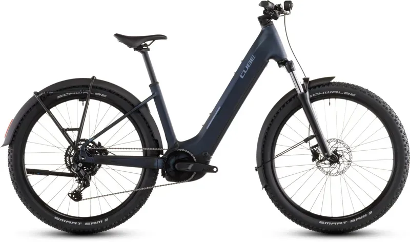 2026 Cube Reaction Hybrid Performance 600 FE E-MTB In Indigo Blue/Reflex-2