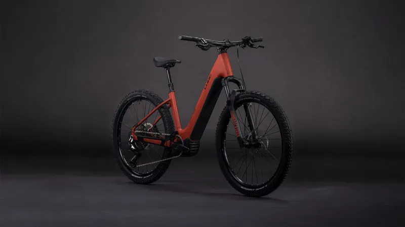 2026 Cube Reaction Hybrid Race 800 E-MTB in Amber/Black-5