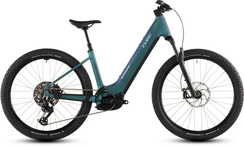2026 Cube Reaction Hybrid Race 800 E-MTB in Polar Light/Prism-4