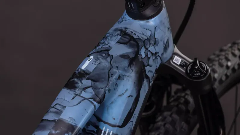 2026 Cube Reaction Hybrid SLT 800 E-Hybrid Bike in Haze Blue/Fume-2