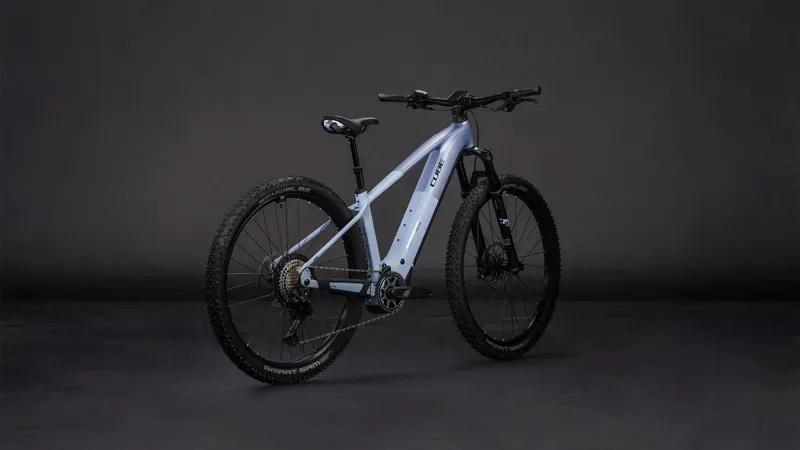 2026 Cube Reaction Hybrid SLX 800 E-MTB in Gauze Grey/Ice Blue-1