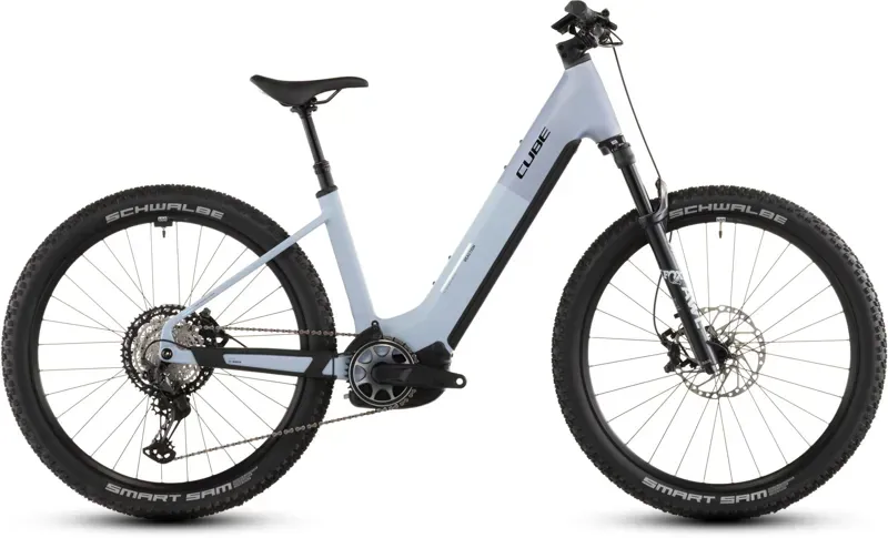 2026 Cube Reaction Hybrid SLX 800 E-MTB in Gauze Grey/Ice Blue-4