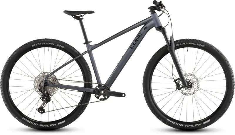 2026 Cube Reaction SLX Mountain Bike in Metallic Grey/Black