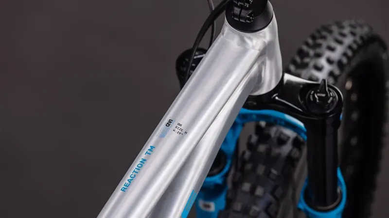 2026 Cube Reaction TM One Mountain Bike In Raw Metal/Blue-2