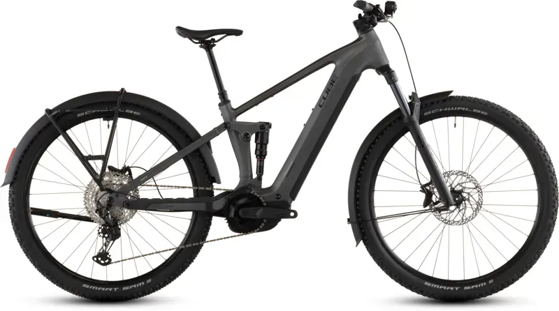 2026 Cube Stereo Hybrid One22 Race 800 FE E-MTB in Slab Grey/Chrome