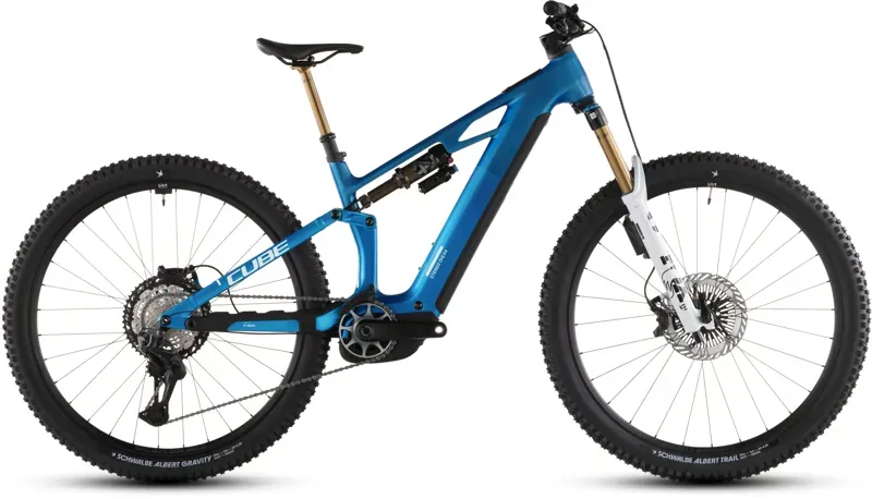 2026 Cube Stereo Hybrid One44 HPC E-MTB In Actionteam