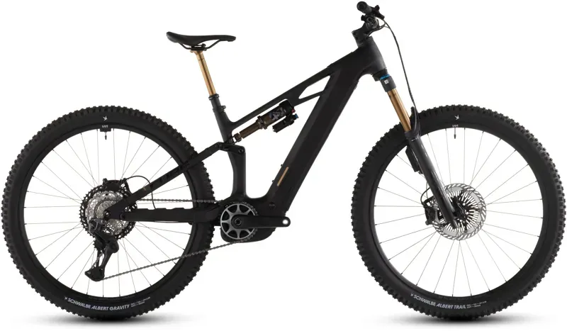 2026 Cube Stereo Hybrid One44 HPC E-MTB In Carbon/Gold
