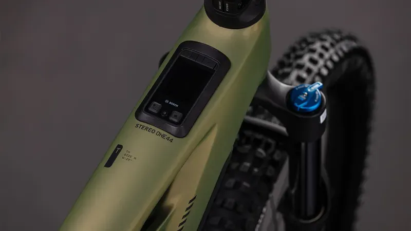 2026 Cube Stereo Hybrid One44 HPC TM 800 E-MTB in Reed Green/Matrix-2