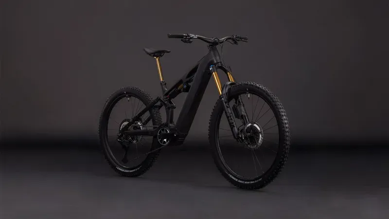 2026 Cube Stereo Hybrid One77 HPC AT 800 E-MTB In Carbon/Gold-1