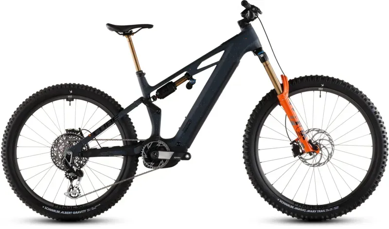 2026 Cube Stereo Hybrid One77 HPC SLT 800 E-MTB in Galaxy/Orange