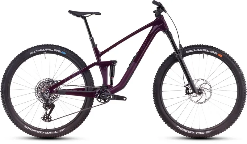 2025 Cube Stereo One44 C:68X SLX 29 Mountain Bike in Liquid Violet/Black