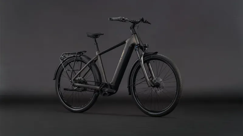 2026 Cube Touring Hybrid Comfort SLX 800 E-Hybrid Bike in Charcoal/Chrome-1