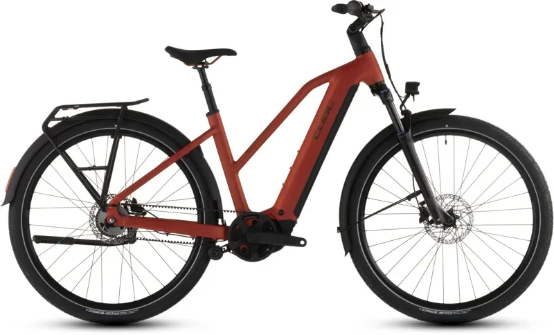 2026 Cube Touring Hybrid Comfort SLX 800 E-Hybrid Bike in Chilli/Chrome-2