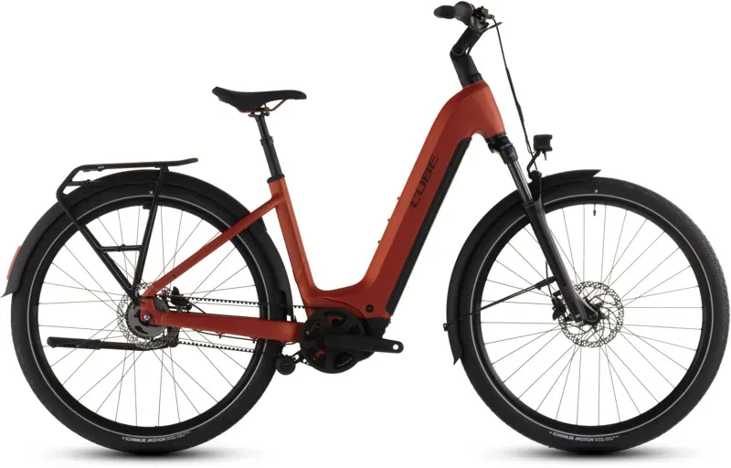 2026 Cube Touring Hybrid Comfort SLX 800 E-Hybrid Bike in Chilli/Chrome-4