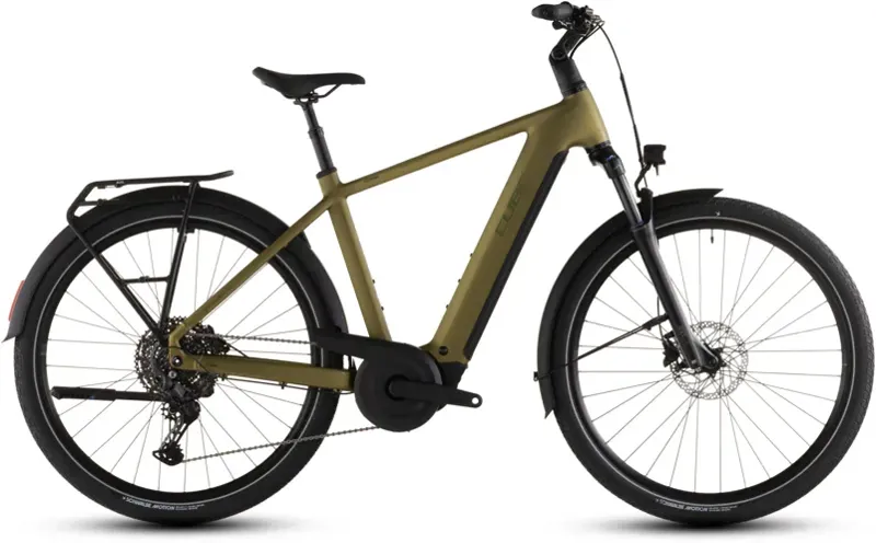 2026 Cube Touring Hybrid Pro 800 E-Hybrid Bike in Golden Lime/Black