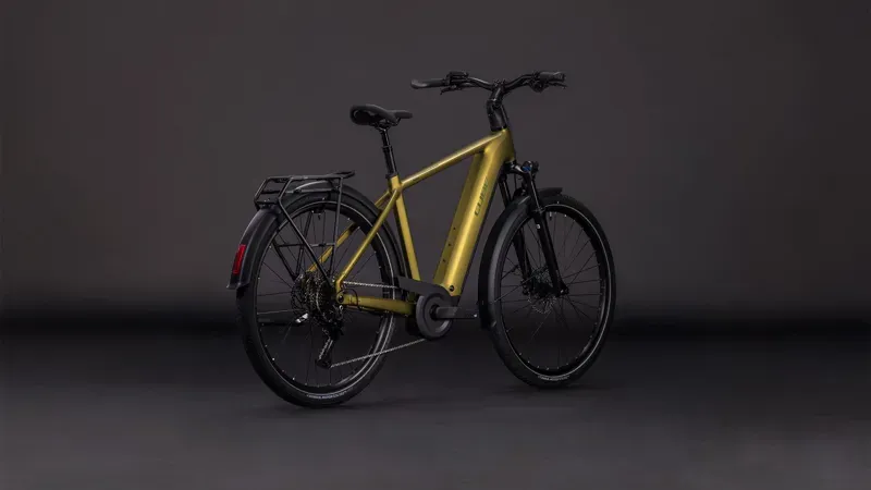 2026 Cube Touring Hybrid Pro 800 E-Hybrid Bike in Golden Lime/Black-1