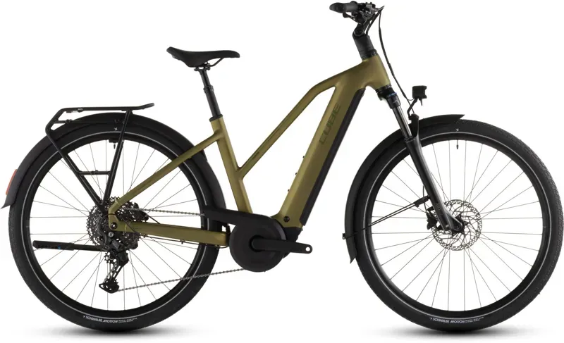 2026 Cube Touring Hybrid Pro 800 E-Hybrid Bike in Golden Lime/Black-2
