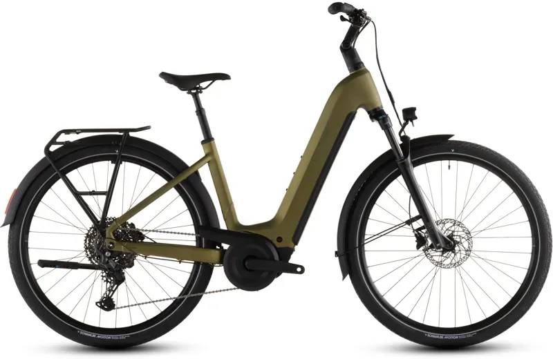2026 Cube Touring Hybrid Pro 800 E-Hybrid Bike in Golden Lime/Black-4