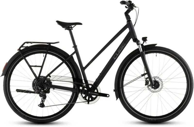 2026 Cube Touring One Hybrid Bike in Night/Chrome-2