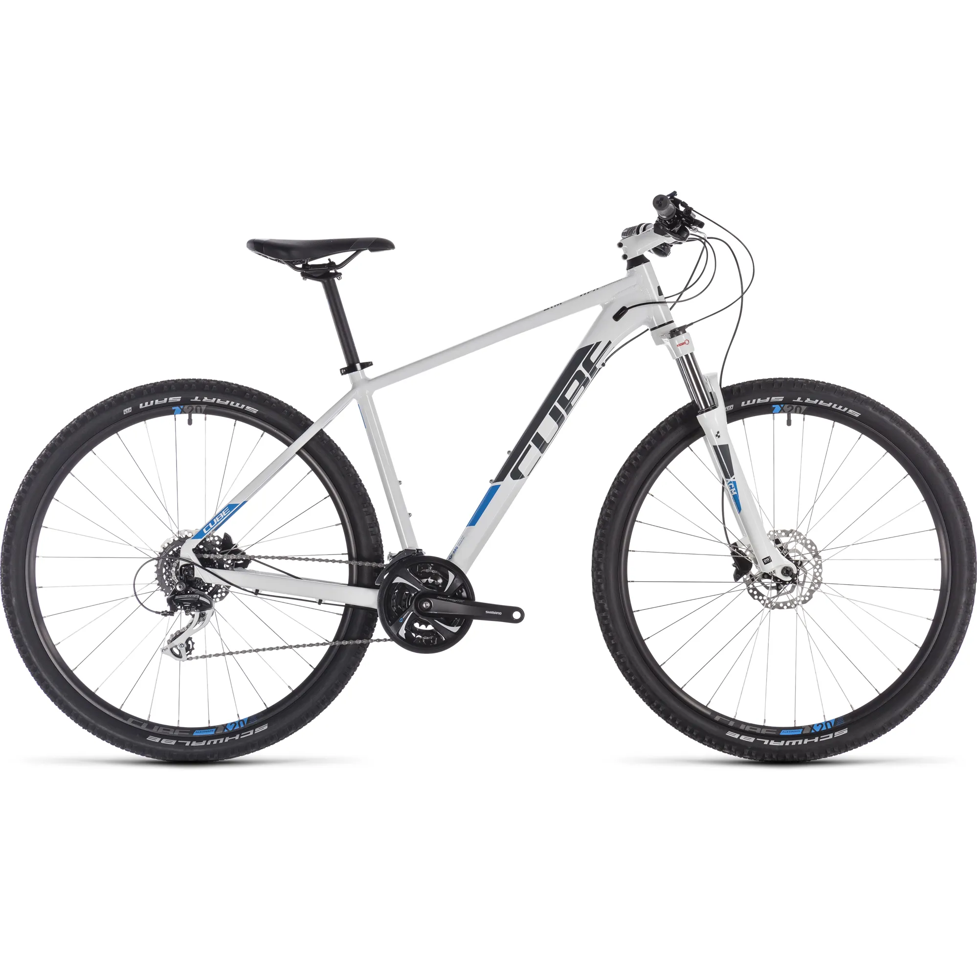 2019 Cube Aim Race Hardtail Mountain Bike in White