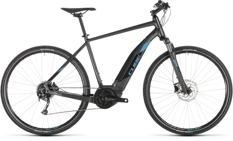 2019 Cube Cross Hybrid One 400 Electric Bike in Grey