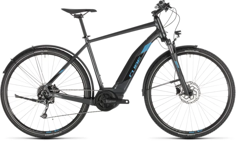 2019 Cube Cross Hybrid One 500 Allroad Electric Bike in Grey