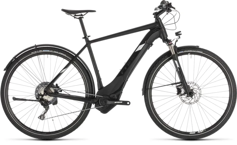 2019 Cube Cross Hybrid Race 500 Allroad Electric Bike in Black