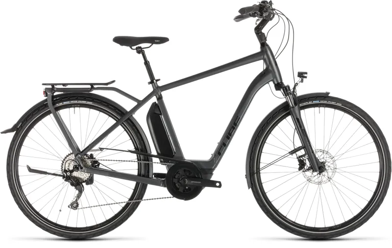 2019 Cube Town Sport Hybrid Pro 400 Electric Bike in Grey