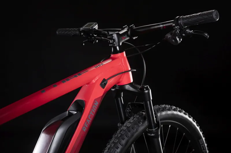 2019 Cube Reaction Hybrid Race 500 Mens Electric Mountain Bike in Red-3