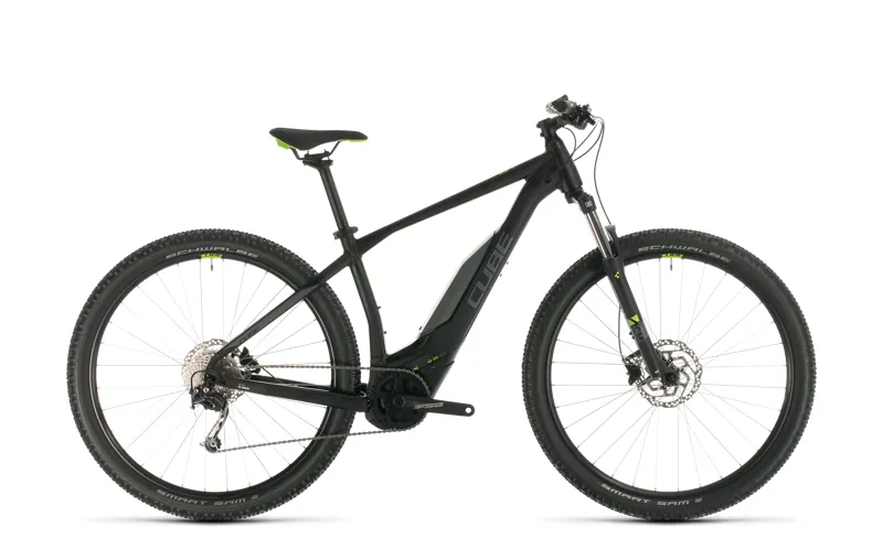 black hardtail mountain bike