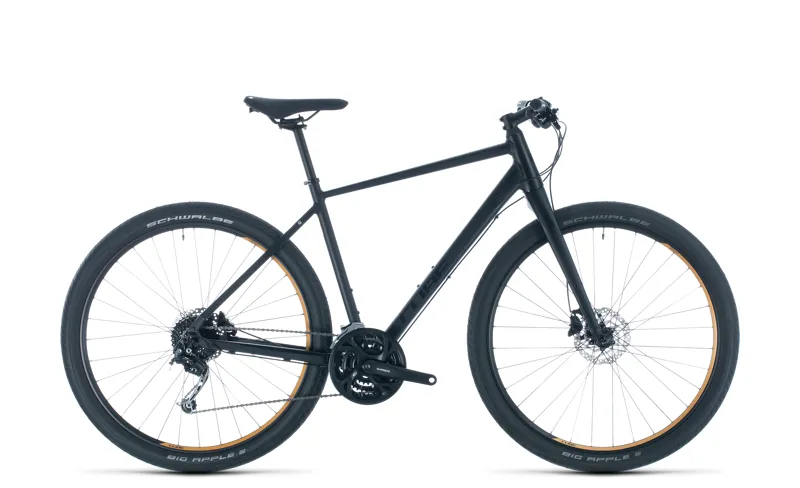 2020 Cube Hyde Flat Bar Hybrid Bike in Black
