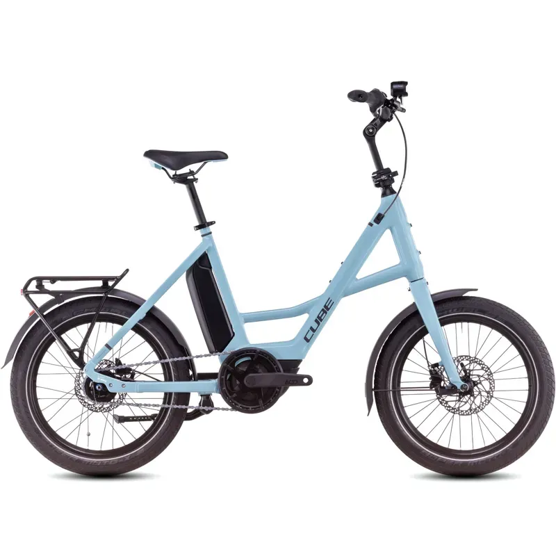 Cube Compact Hybrid Comfort 500 Electric Bike in Aruba Blue/Reflex