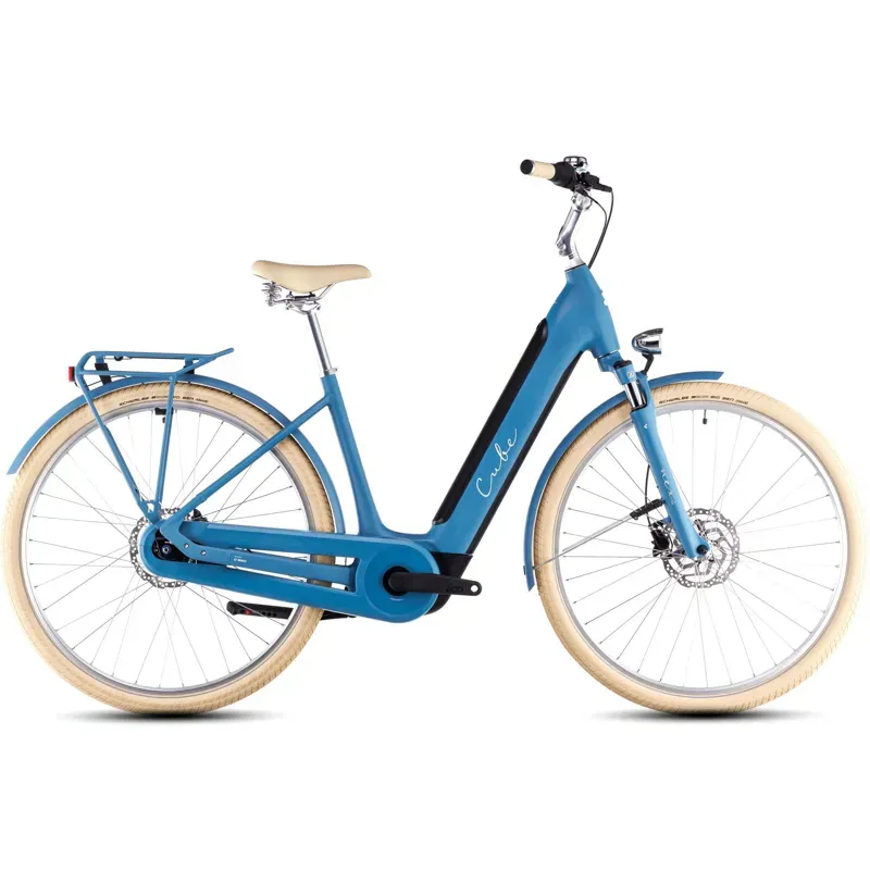2025 Cube Ella Hybrid 500 - Electric Hybrid Bike - Sphere Blue / Creme