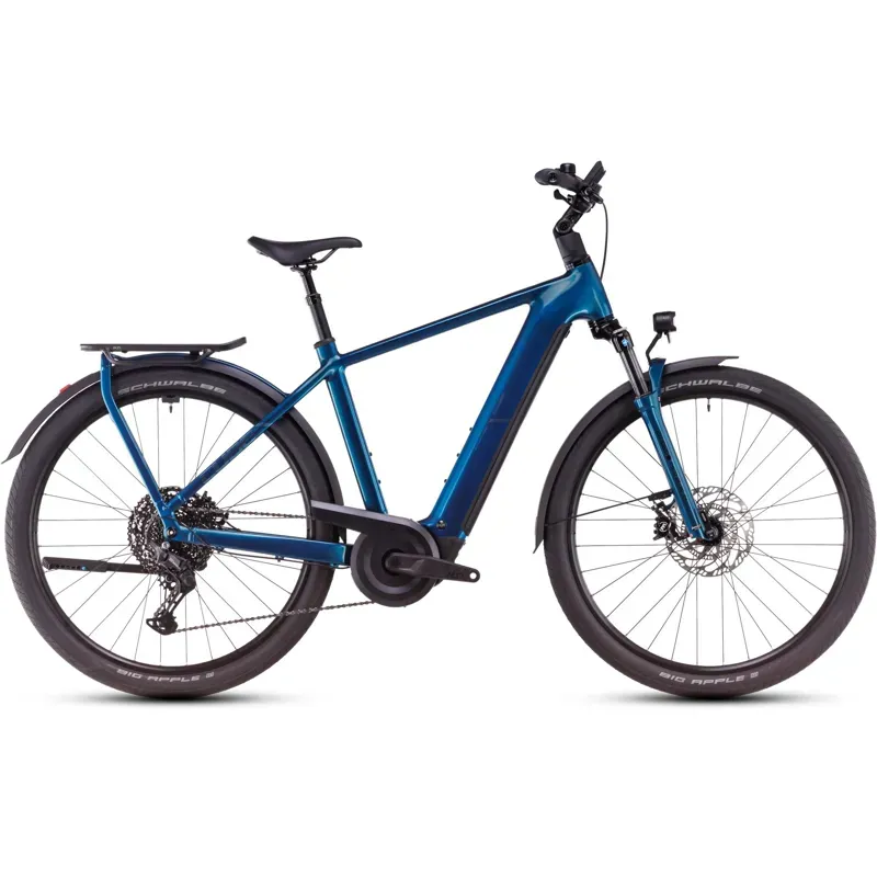 2025 Cube Kathmandu Hybrid EX 800 - Electric Hybrid Bike - Electric Blue / Chrome