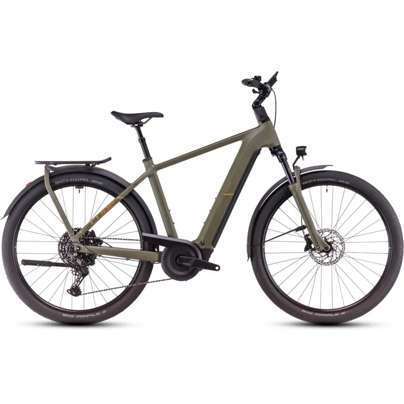 2025 Cube Kathmandu Hybrid Pro 800 - Electric Hybrid Bike - Dusty Olive / Gold