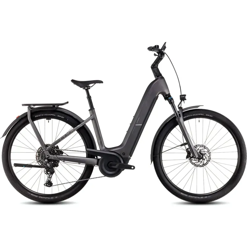 2025 Cube Kathmandu Hybrid Pro 800 Easy Entry - Electric Hybrid Bike - Slab Grey / Chrome