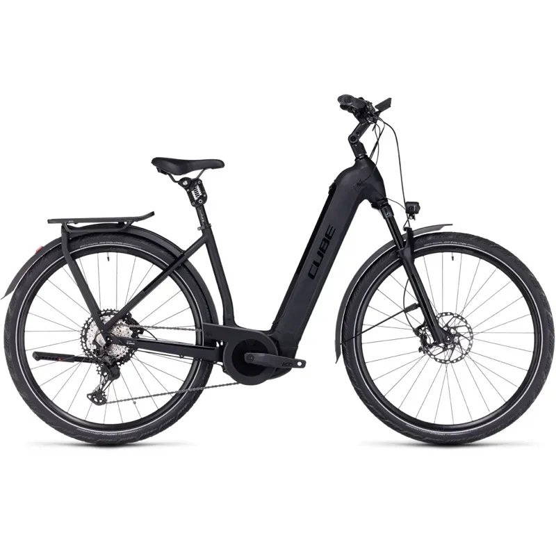 2024 Cube Kathmandu Hybrid SLT 750 Trekking eBike in Black/Metal-2