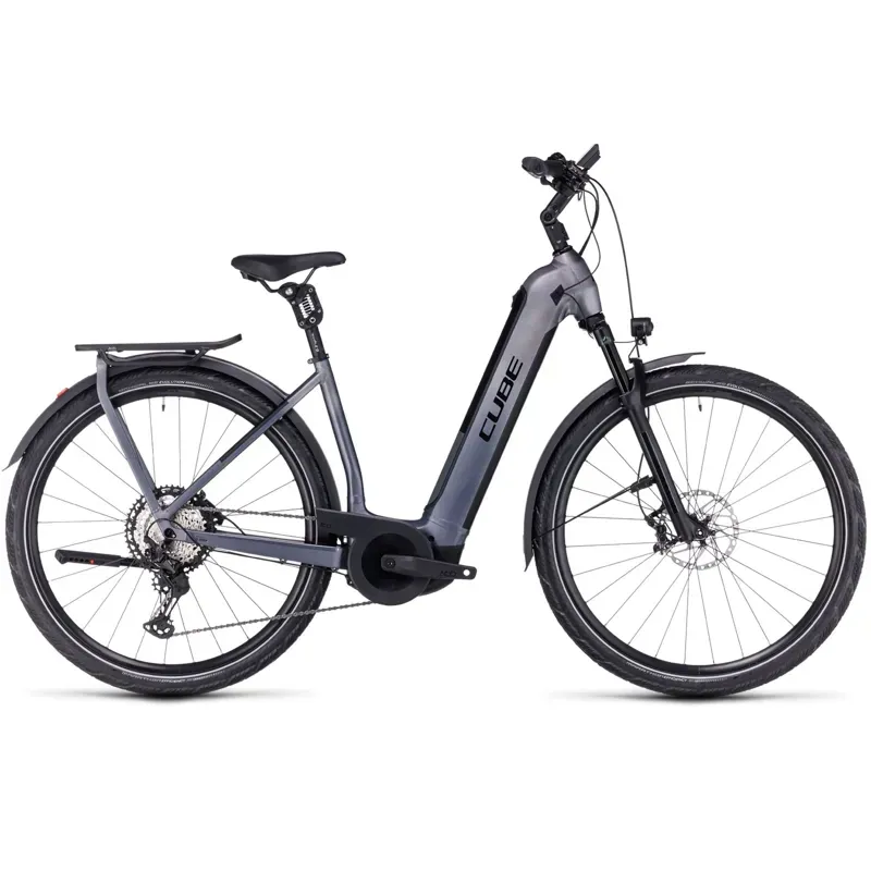 2024 Cube Kathmandu Hybrid SLT 750 Trekking eBike in Prizm Silver-2