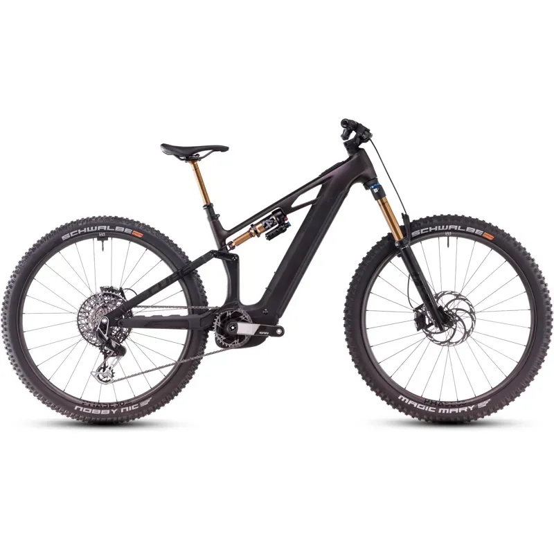 2025 Cube Stereo Hybrid ONE44 HPC SLT 800 - Full Suspension Electric Bike - Liquid Lava / Black