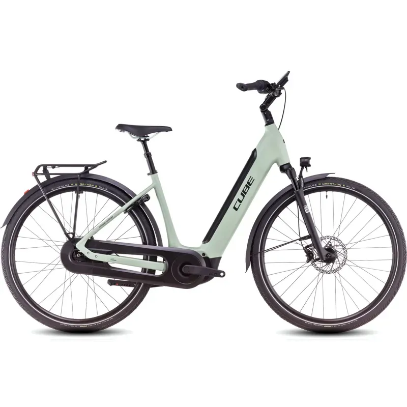 2025 Cube Supreme Hybrid Comfort SLX 625 Easy Entry - Electric Hybrid Bike - Aloe Green / Black