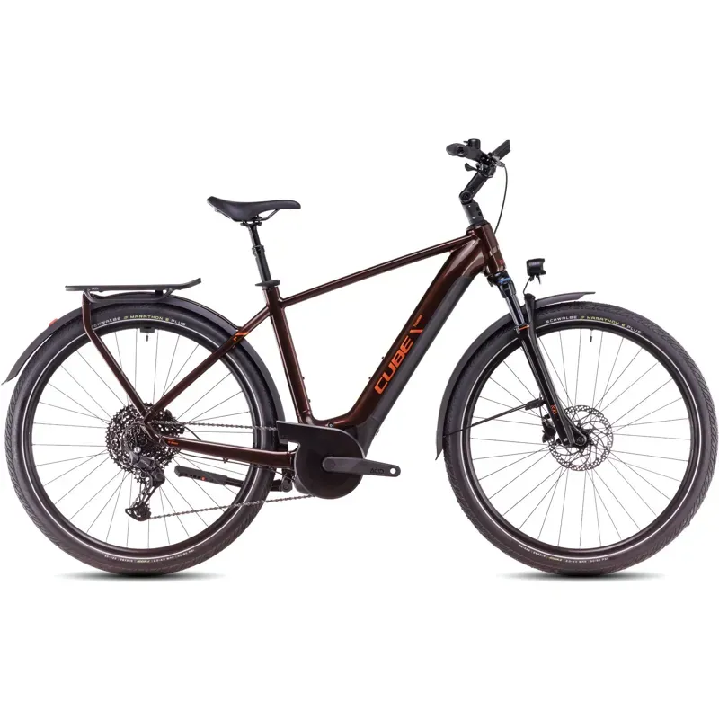 2025 Cube Touring Hybrid Pro 625 Electric Bike in Cinnamon/Orange