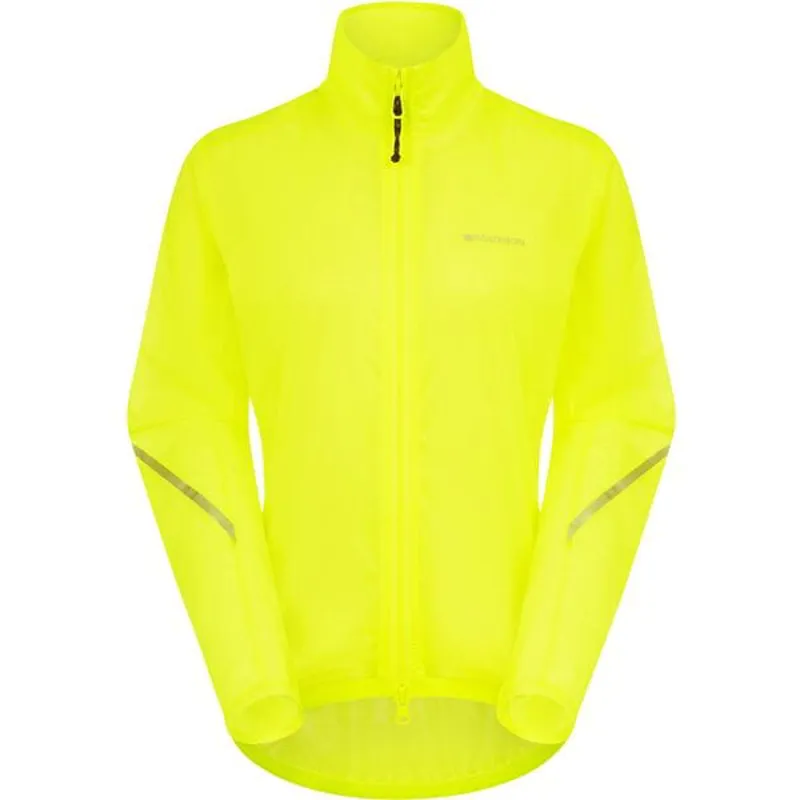 Madison Flux Ultra-Packable Waterproof Womens Jacket in HiViz Yellow