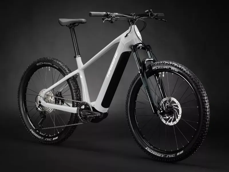 Haibike AllTrack 7 High Frame E-MTB in Urban Grey/White/Glossy-1