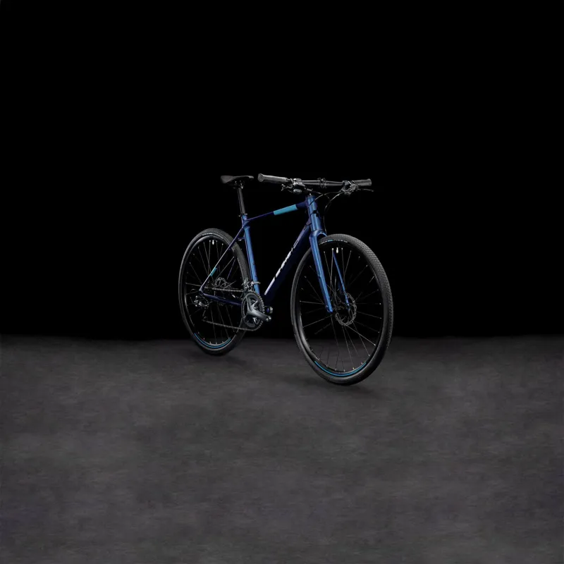 2023 Cube Nulane - Flat Bar Gravel Bike - Velvet Blue / Black-2