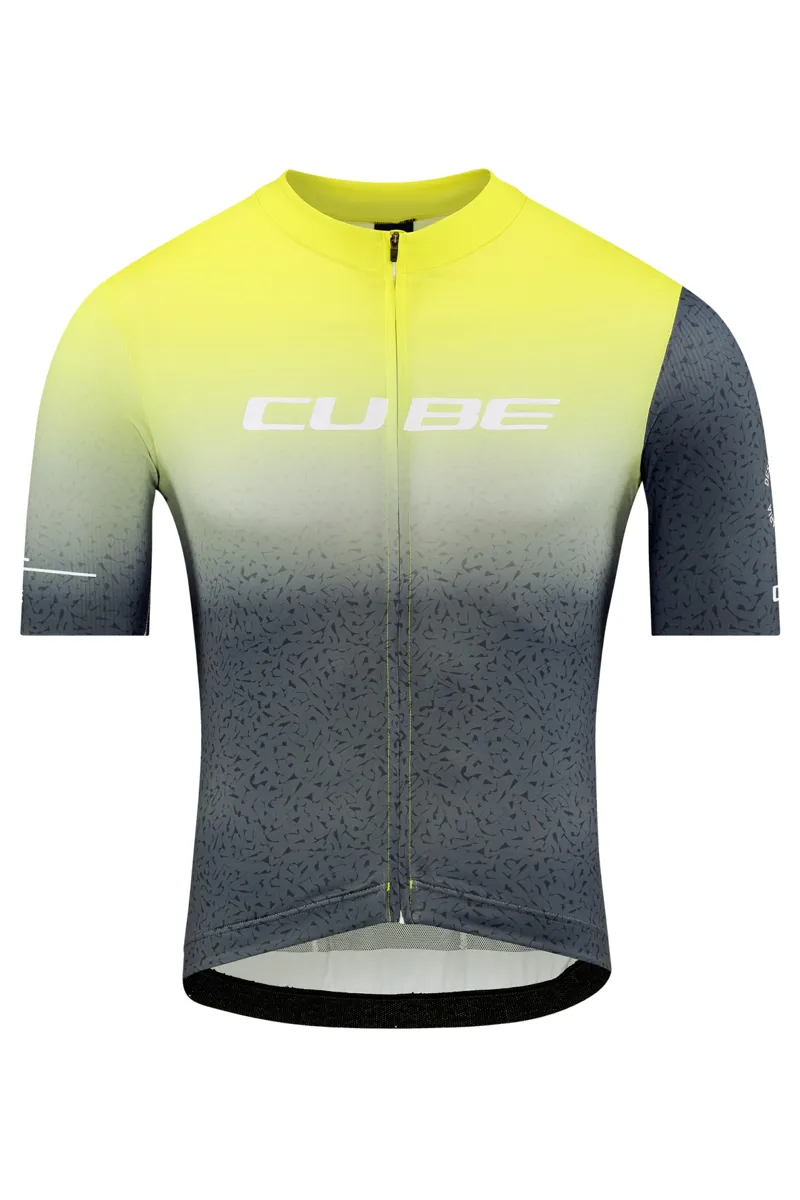 Cube Blackline S/S Jersey Race in Yellow/Grey