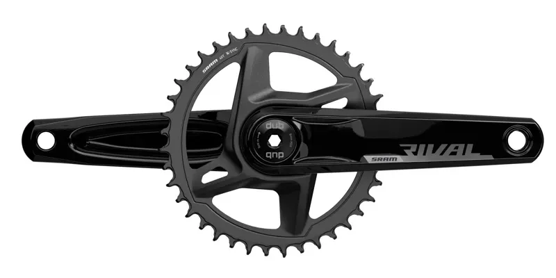 SRAM Rival AXS 1x D1 DUB Wide Crankset w/o BB in Black