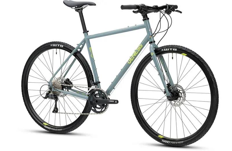 2024 Genesis Croix De Fer 10 Steel Flat Bar Gravel Bike in Blue -1