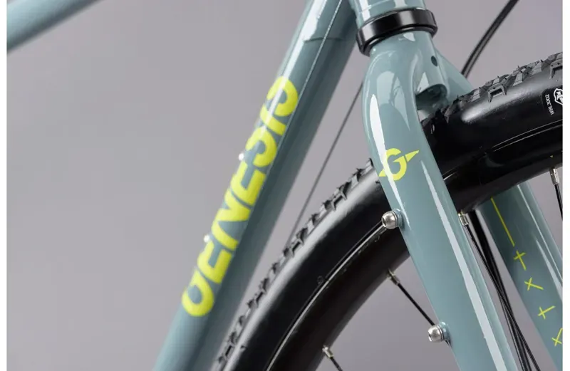 2024 Genesis Croix De Fer 10 Steel Flat Bar Gravel Bike in Blue -4