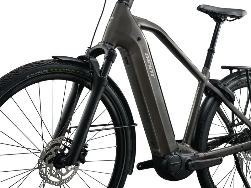 Giant AnyTour E+ 3 DD Electric Commuter Bike in Stealth Chrome-3